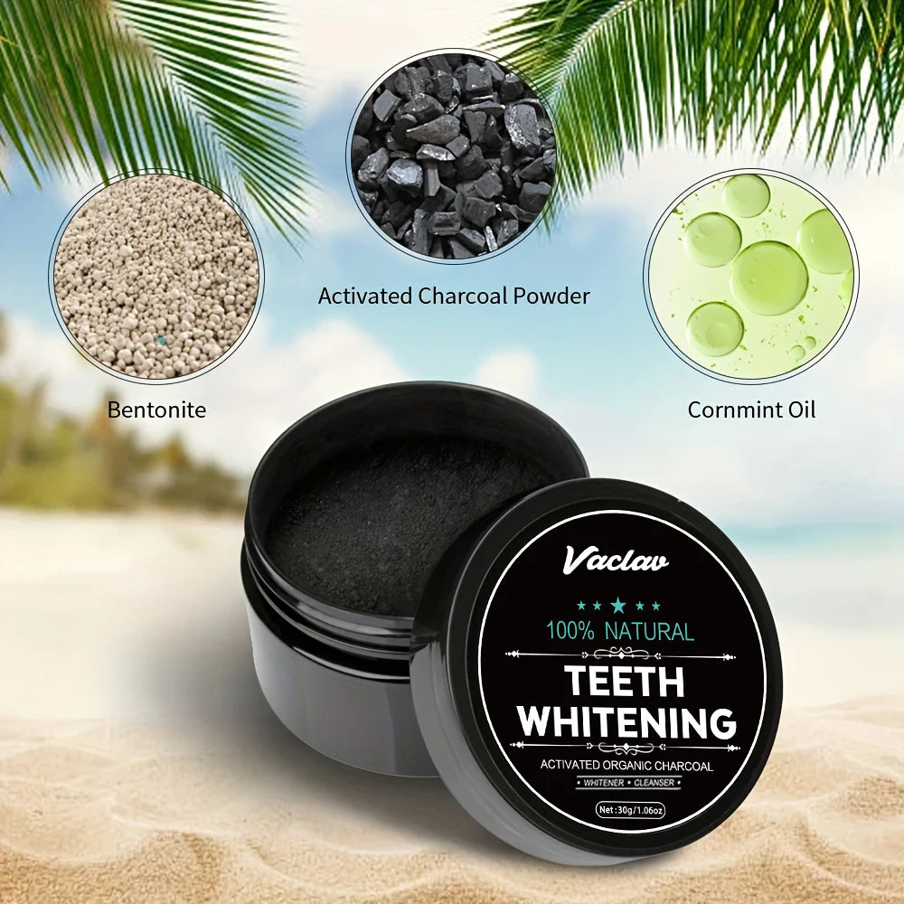Vaclav Activated Charcoal Teeth Whitening Powder, 100% Natural Coconut Shell Activated Charcoal powder